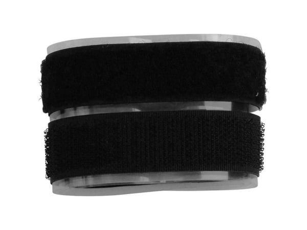 TRU COMPONENTS 908-330-Bag Burrebånd til fastlimning Burrebånd statisk loop del (L x B) 500 mm x 20 mm Sort 1 Paar