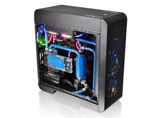 Thermaltake Core V71 - Tempered Glass Edition - tower - utvidet ATX (E-ATX) - sidepanel med vindu (herdet glass) - ingen strømforsyning (PS/2) - sv...