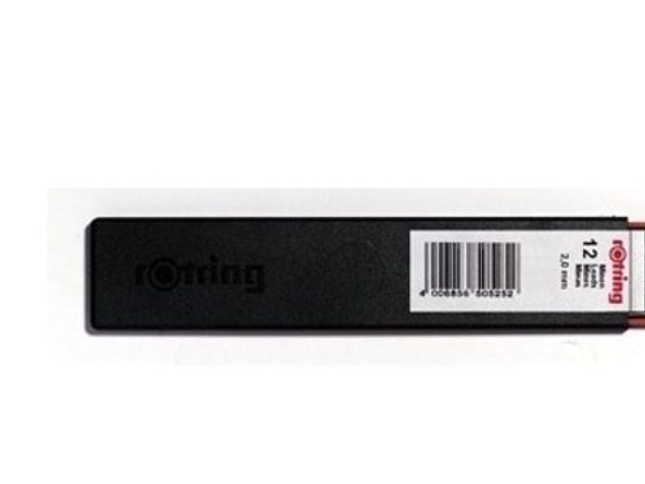 ROTRING-täytteet 2,0 mm HB (1 purkki 12 täytettä)