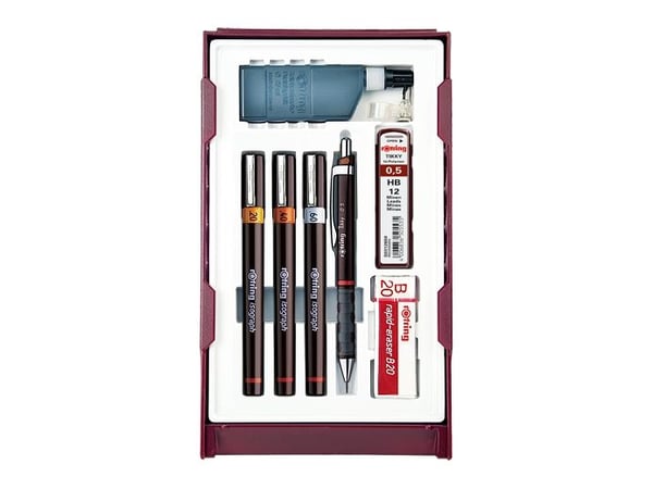 Rotring S0699390, Mekanisk blyant, Teknisk penn, Sort, 0.2,0.4,0.6 mm, 1 stykker