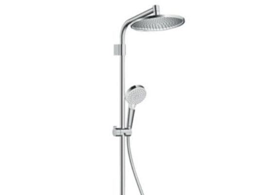 hansGrohe Crometta S 240 Varia Showerpipe justerbart top beslag