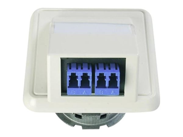 Telegärtner OAD/S stikkontaktutgang - LC duplex - vinklet - 2 nettverksuttak - Alpine White (H02051C0534)