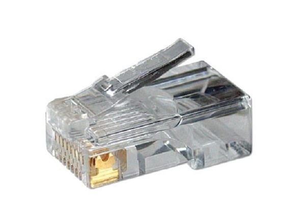 LogiLink MP0002, RJ-45, Gjennomsiktig, Hankjønn, Cat5e, Gull, 100 stykker