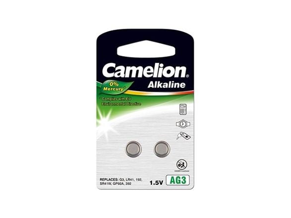 Camelion AG3-BP2 - Batteri 2 x LR41 - Alkalisk - 28 mAh