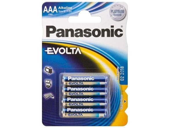 Panasonic LR03 4-BL EVOLTA, Kertakäyttöinen akku, AAA, Alkali, 1,5 V, 4 kpl, Sininen