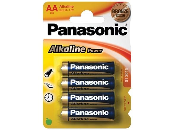Panasonic 1x4 LR6APB, Engangsbatteri, Alkalinsk, 1,5 V, Blå, Gull, 14,5 mm, 14,5 mm