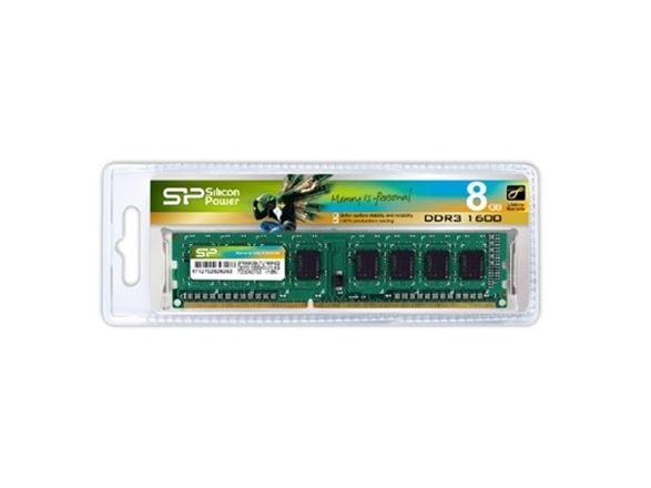 SILICON POWER - DDR3 - modul - 8 GB - DIMM 240-pin - 1600 MT/s / PC3-12800 - CL11 - 1.5 V - ikke-bufret - ikke-ECC