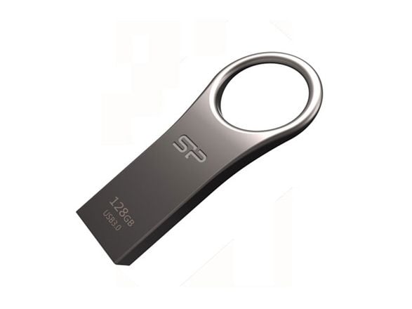 SILICON POWER Jewel J80 - USB-flashstasjon - 128 GB - USB 3.0 - sølv, titan