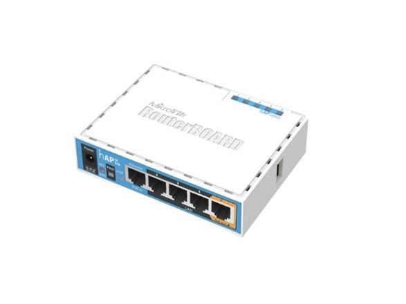 MikroTik RouterBOARD hAP ac lite RB952UI-5AC2ND - Trådløs forbindelse - 100Mb LAN - Wi-Fi 5 - 2.4 GHz, 5 GHz - DC strøm
