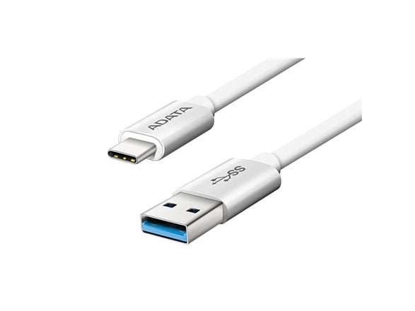 ADATA - USB-kabel - USB-type A (hann) til USB-C (hann) reversibel - USB 3.0 - 1 m - hvit