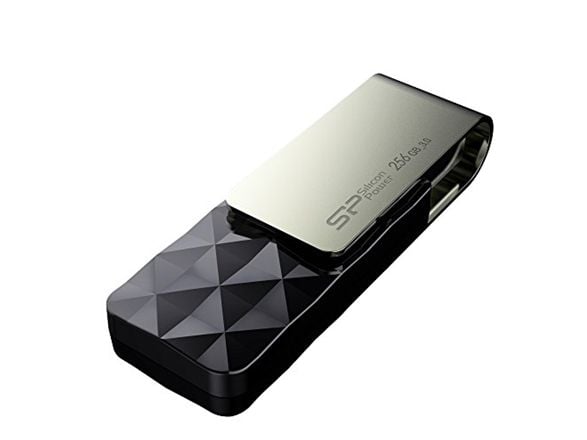 SILICON POWER Blaze B30 - USB-flashstasjon - 256 GB - USB 3.1 Gen 1 - svart