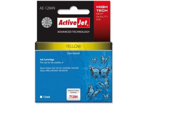 Activejet AE-1284N, Høyt (XL) utbytte, Pigmentbasert blekk, 13 ml, 1 stykker