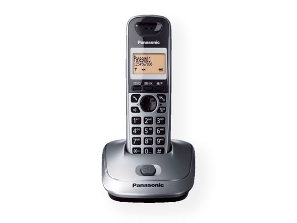 Panasonic KX-TG2511, DECT-puhelin, Johdoton puhelin, Kaiutinpuhelin, 50 entries, Soittajan tunnistus, Harmaa