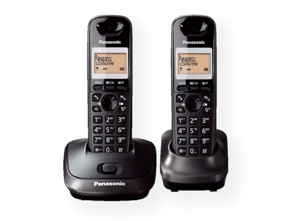 Panasonic KX-TG2512FXT, DECT-telefon, Högtalartelefon, 50 poster, Namn och uppringnings-ID, Svart