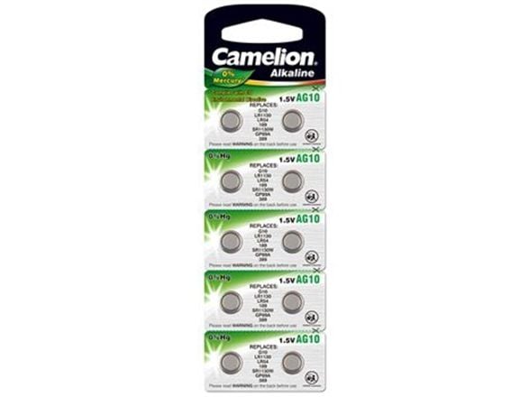 Camelion AG10-BP10 - Paristo 10 x LR54 - Alkaliparisto - 80 mAh