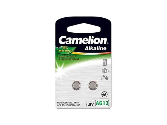 Camelion AG13-BP2 - Batteri 2 x LR44 - Alkalisk - 138 mAh