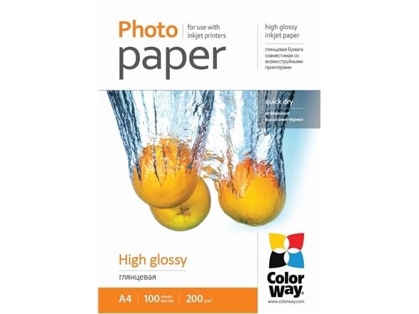 ColorWay - Blank - høyblank hvitt - A4 (210 x 297 mm) - 200 g/m² - 100 ark fotopapir