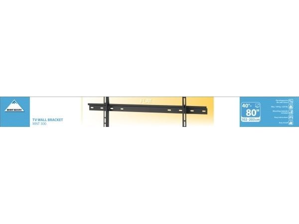 Mount Massive MNT 300 - Monteringssett (veggmontering) - for flatpanel - svart - skjermstørrelse: 40"-65" - monteringsgrensesnitt: inntil 600 x 400...