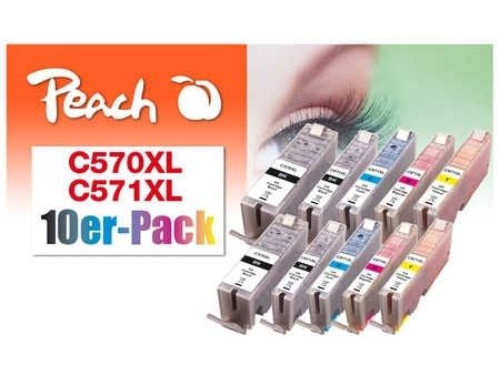 Peach Cartridge Canon PGI-570XL/CLI-571XL Multi 10-Pack Comp