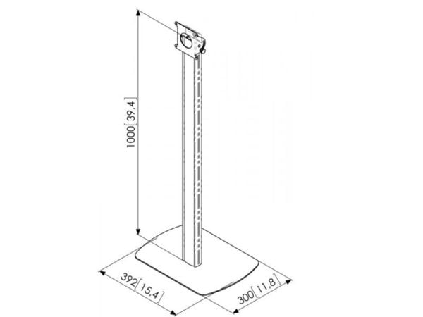 Vogel's PTA 3101 - Stativ - for nettbrett - svart - plassering på gulv