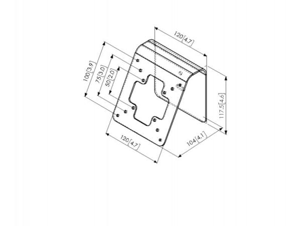 Vogel''s PTA 3103, 120 mm, 104 mm, 117,5 mm