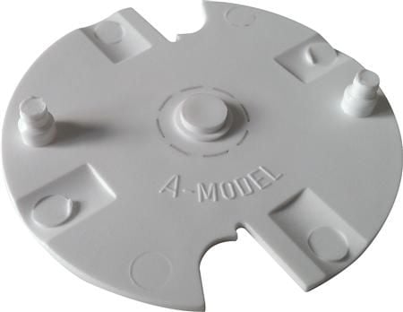 Bundplade for CSP A-model Hvid. Benyttes ved brandbart eller ledende underlag