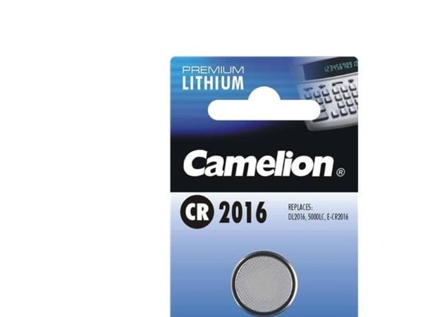 Camelion CR2016-BP1, Engangsbatteri, CR2016, Lithium, 3 V, 1 stykker, 55 x 3 x 190 mm