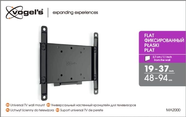 Vogel's MA2000 - Fast TV-väggfäste, 75 x 75,100 x 100,200 x 100,200 x 100,200 x 200 mm, Sort