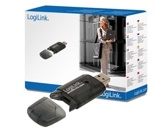 LogiLink Cardreader USB 2.0 Stick external for SD/MMC, Sort, 480 Mbit/s, USB 2.0