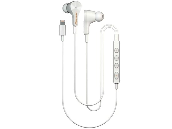 Pioneer Rayz SE-LTC3R-W - Ørepropper med mikrofon - i øret - kablet - aktiv støydemping - Lightning - is