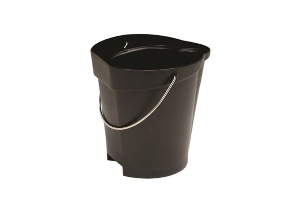 Matbøtte, Vikan, 31,8x32,5 cm, 12 liter svart, PP/rustfritt stål, med helletut