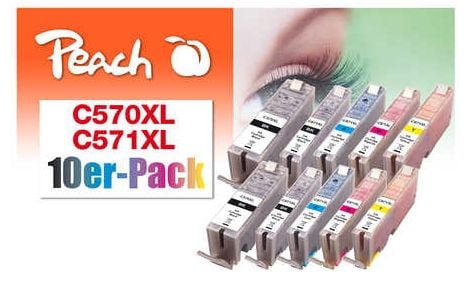 Peach Cartridge Canon PGI-570XL/CLI-571XL Multi 10-Pack Comp