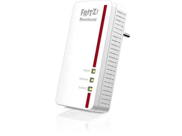 FRITZ!Powerline 1260E - WLAN Set - strømlinjeadaptersett 1GbE, HomePlug AV (HPAV) 2.0, IEEE 1901 - Wi-Fi 5 - Dobbeltbånd - veggpluggbar