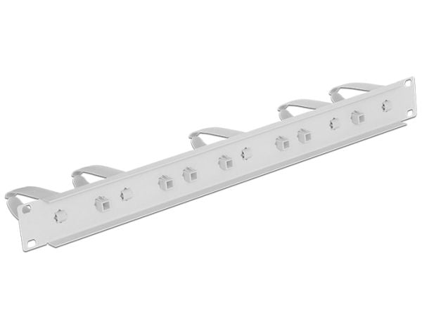 Delock Universal - Kabelstyringspanel - rackmonterbar - lysegrå, RAL 7035 - 1U - 19"