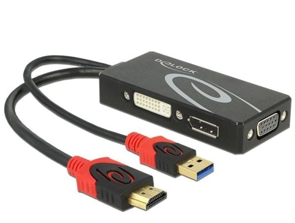 Delock - Videotransformator - HDMI - DVI, DisplayPort, VGA - sortering - detailsalg