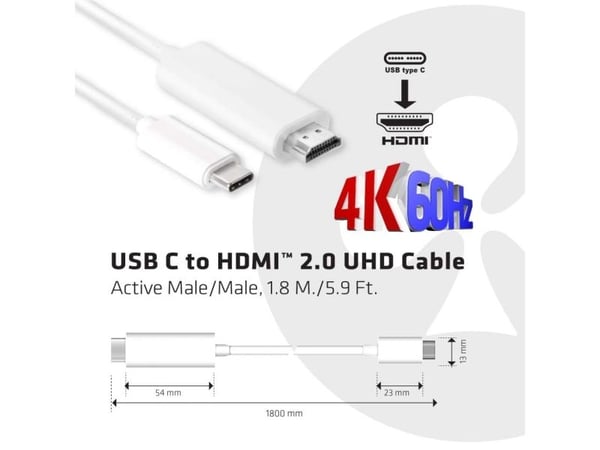 Club 3D - Extern videoadapter - USB-C 3.1 - HDMI
