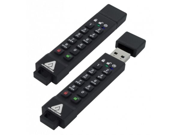 Apricorn Aegis Secure Key 3z - USB flash-enhet - krypterat - 64 GB - USB 3.0 - FIPS 140-2 Level 3