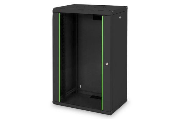 Digitus Unique DN-19 20-U-SW - Rack skap - veggmonterbar - RAL 9005, svart - 20U - 19"