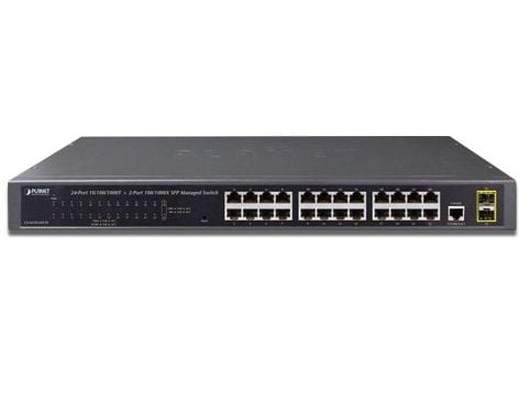 PLANET GS-4210-24T2S - Switch - Styrt - 24 x 10/100/1000 + 2 x SFP - stasjonær, rackmonterbar