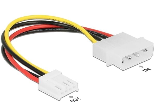 Delock - Strømkabel - 4-pin intern strøm (hann) til 4-pin mini-strømkontakt (hunn) - 15 cm