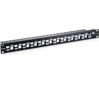 Equip 76932407201, Cat6a, Sort, Rackmontering, 1U, 90 mm, 482 mm