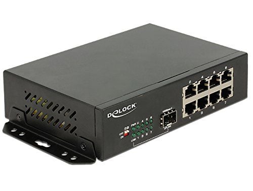 Delock - Switch - 8 x 10/100/1000 + 1 x SFP - stasjonær
