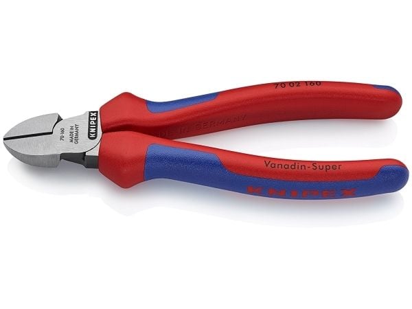 Knipex KP-7002160, Hånd kabelkutter, Blå, Rød, Stål, Blå, Rød, Rustfritt stål, 62 HRC, 4 mm