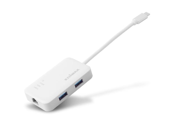Edimax EU-4308 - Nettverksadapter - USB-C 3.1 - Gigabit Ethernet x 1 + USB 3.0 x 3