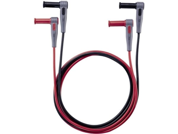 testo 0590 0014 Turvatestausjohtosarja [liitin 4 mm - liitin 4 mm] 1,00 m musta, punainen 1 kpl 1 kpl