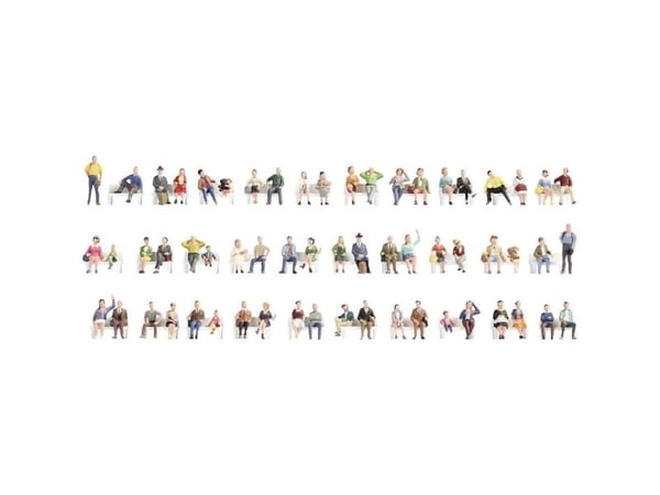 NOCH Sitting figures, N (1:160), Multifärg