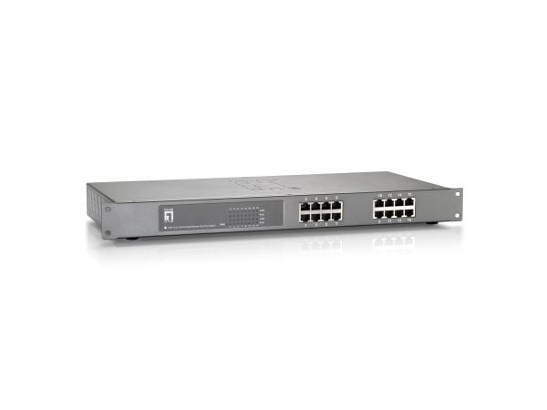 LevelOne FEP-1612W150 - Switch - 16 x 10/100 (PoE+) - rackmonterbar - PoE+