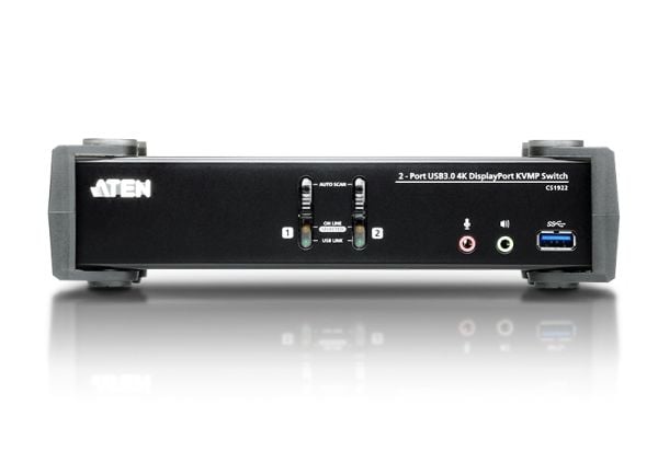 ATEN CS1922 KVMP Switch - KVM / lyd / USB-svitsj - 2 x KVM/lyd/USB - 1 lokalbruker - stasjonær