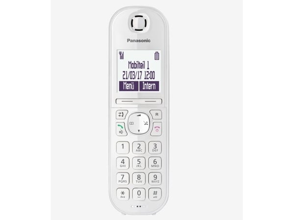 Panasonic KX-TGQ200 - Trådløs digitaltelefon - DECT\GAP - treveis anropskapasitet - hvit
