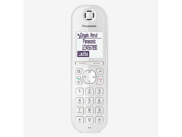 Panasonic KX-TGQ200 - Trådløs digitaltelefon - DECT\GAP - treveis anropskapasitet - hvit